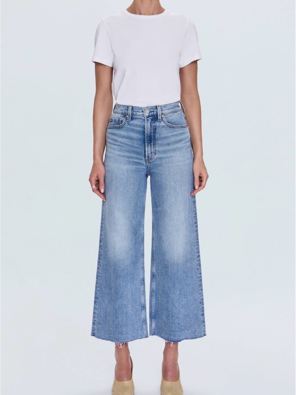Pistola Lana Raw Hem Ankle Jeans distressed size 29